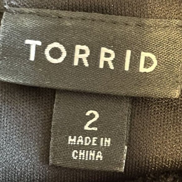 Torrid Womens Comfy Fit & Flare Black Short Sleeve Stretch Knit Dress Size 2 - Picture 6 of 7